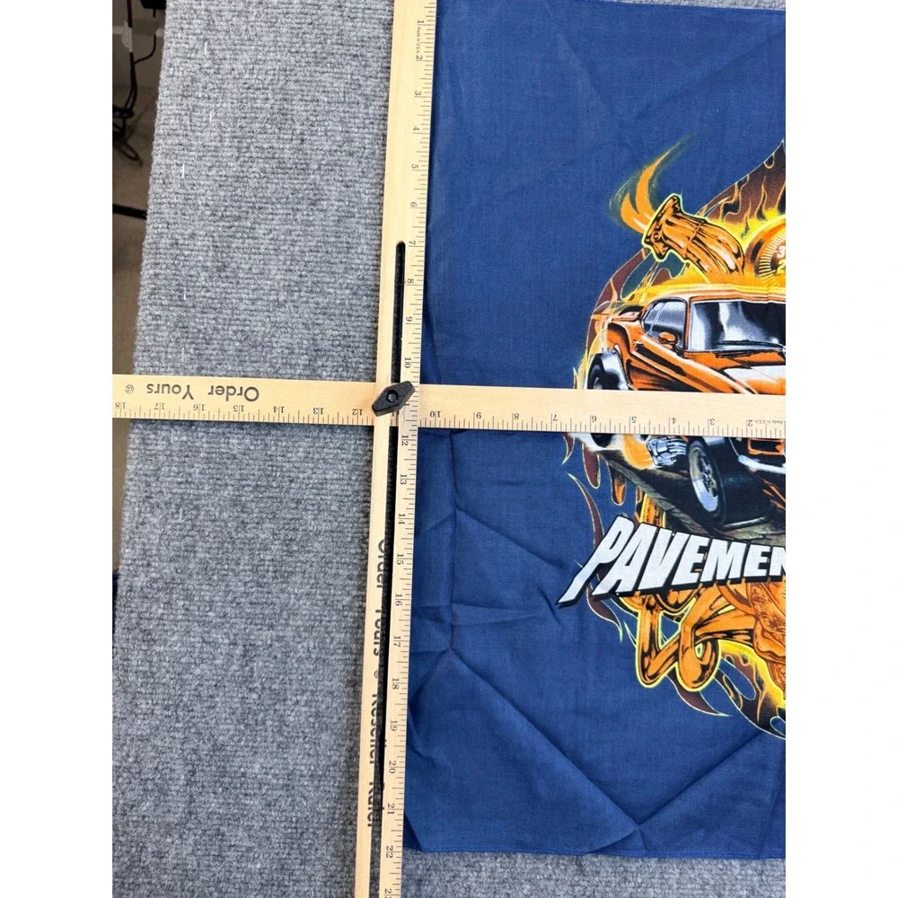 Hav-A-Hank Pavement Pounder Bandana Navy Blue Cotton Hot Rod Racing Biker Scarf